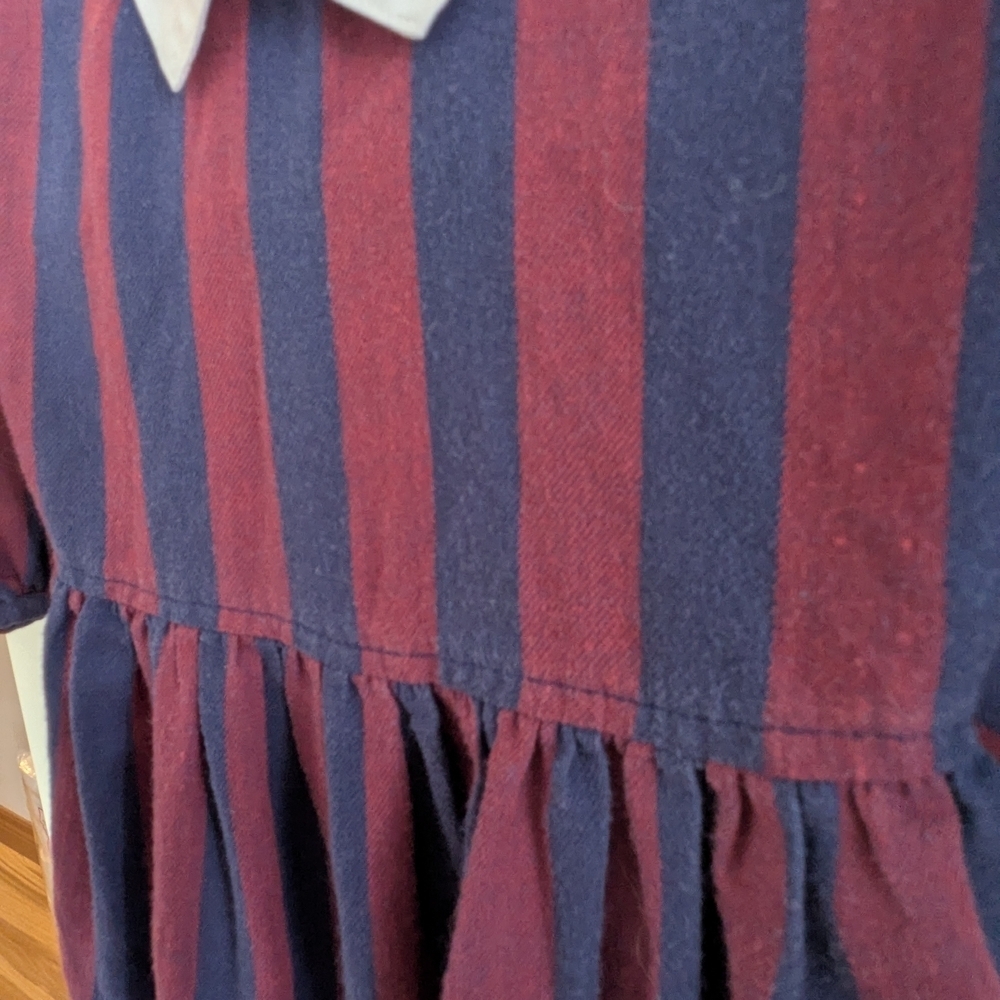 Vintage Striped Puff Sleeve Dress - Picture 4 of 6